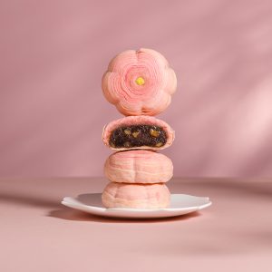 Pink Blossom Pastry <br/> 红豆桃花酥 (3pcs / box . 3粒装)